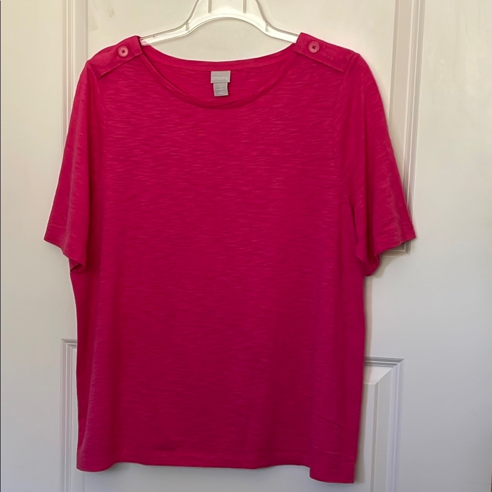 Chicos Pink Modal Blend Tee XL